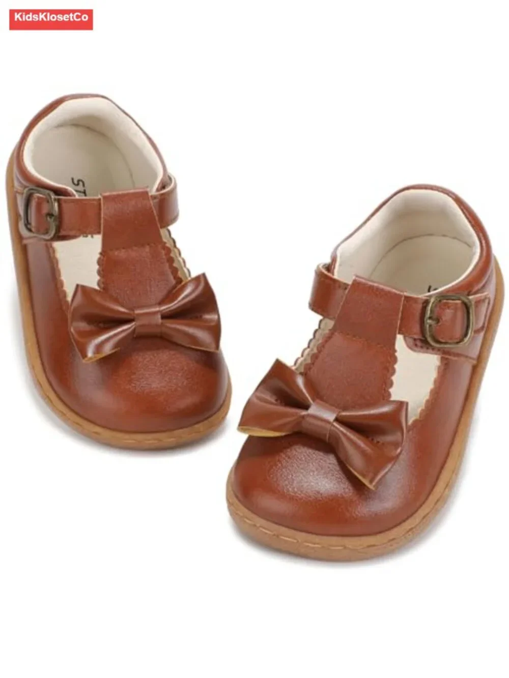 Toddler Dress Shoes Mary Jane Flats Wide Toe Box Barefoot Zero Drop Non-Slip